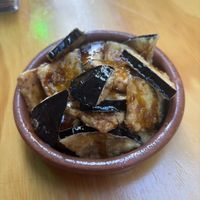 Fried eggplant   at La Vegana Taperia in Malaga