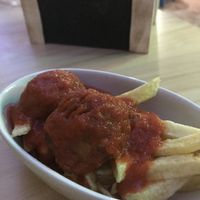 Albóndigas al Salsa de Tomate at La Vegana Taperia in Malaga
