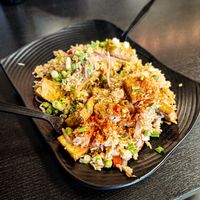 Vegan fried rice at Organic Fusion Teahouse in Apple Valley