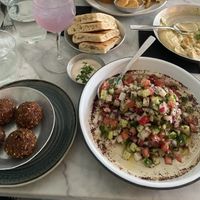 Falafel, Israeli salad, hummus   at Shoo Shoo Nolita in New York City
