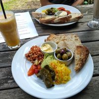 Delicious mezze platter 🙂 at Plantside in Wellington