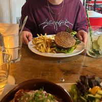 The seitan cheeseburger dish at Het Ketelhuis in Amsterdam