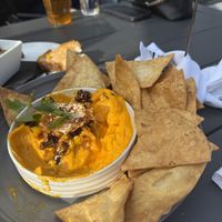 Roasted carrot hummuss  at Trillium Brewing Company in Boston