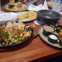 Fajitas (sour cream isn't vegan. I didn't notice until after I took the photo) at Carlos 'N Charlie's in Las Vegas