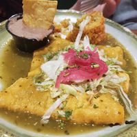 Vegan enchiladas at Carlos 'N Charlie's in Las Vegas