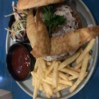 vegan burger  at Huvan Beach Resort in Male