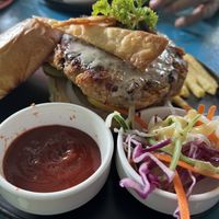 Vegan burger   at Huvan Beach Resort in Male