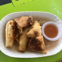 samosas and spring rolls  at Sole Cafe in Langkawi