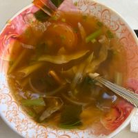 Veggie tom yum, watery and vinegary   at Sole Cafe in Langkawi