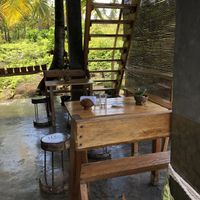 Seating area at Jungle Cafe in Siargao