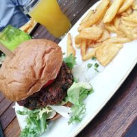 Veganer Burger at Happy Happa in Dresden
