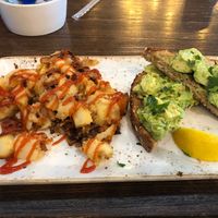 Avo toast with potatoes at First Watch in Plantation