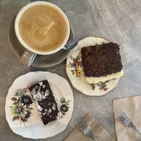 Coconut and chocolate flapjack, passion loaf at Baskervilles in Bury St Edmunds