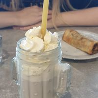 Cherry bakewell milkshake at Baskervilles in Bury St Edmunds