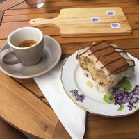 Biscoff donut and espresso shot at Baskervilles in Bury St Edmunds