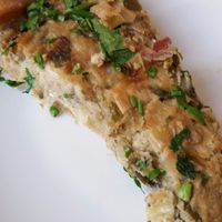 Vegan quiche at Bioferia Organic Market in Lima