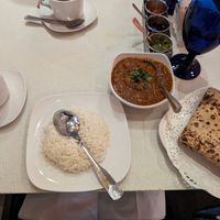 Roti and chickpea masala at Taste of India in Providence