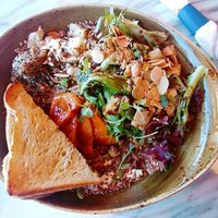 Vegan Almond Bowl at Brekkie in Calgary