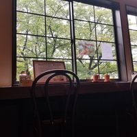 Green view to the outside at 1110Cafe/Bakery in Kawaguchi