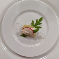 Amuse - Ziegenkäsecreme(vegan natürlich) + Kohlrabi at Haus 26 in Weissbriach