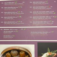 Menue page 1  at Quan Que Vietnamese Cuisine in Karlovy Vary