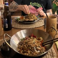 Pad Thai and fried udon   at Quan Que Vietnamese Cuisine in Karlovy Vary