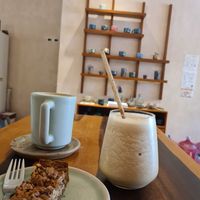 Vegan gf peacan pie and a delish Frappuccino 🤤 at Another Clandestino in Holbox