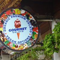 Outside signage at Gourmet Gelato - Ubud Palace in Ubud