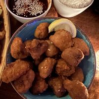General Tsos Mushrooms, with sauce on the side. (Otherwise, it’s smothered)   at Spicy Moon - 3rd St in New York City