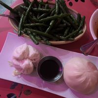 Buns and green beans   at Spicy Moon - 3rd St in New York City