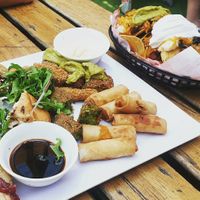 Share platter with nachos at Lickety Split in Footscray