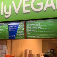 Menu at Simply Vegan in New York City