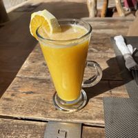 orange juice (20 dh)  at Adam's Cafe in Tamraght