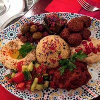 Large mezze platter at Barbès Bar in Luzern