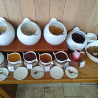 Hot cereal/granola/jams at Ayii Anargyri Natural Healing Spa Resort in Paphos