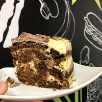 Torta de chocolate y maracuya at Mercy Vegan Food in Bogota