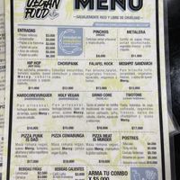 Menu  at Mercy Vegan Food in Bogota