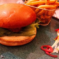 Fish burger at Vegorilla in Montpellier