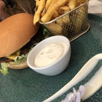 Classic burger and fries  at Green Gorilla in Montpellier
