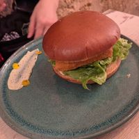 Fish burger at Vegorilla in Montpellier
