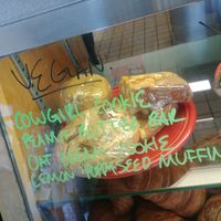 Vegan options today include the cowgirl cookie, a peanut butter bar, a big oat 🍪 with pecans, or the aforementioned muffin. at Cargo Coffee in Madison