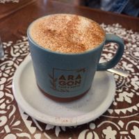 Dirty chai at Cafe Aragon in Sherbrooke