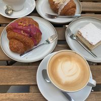 Oat latte and croissants❤️ at Szklarnia in Krakow
