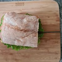 "Egg" sandwich,  take away at Szklarnia in Krakow