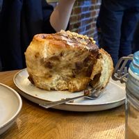 Cinnamon roll at Szklarnia in Krakow