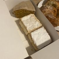 Cake and creamy pastries  at Szklarnia in Krakow