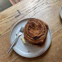 Cinnamon roll   at Szklarnia in Krakow