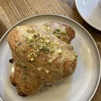 Pistachio croissant  at Szklarnia in Krakow