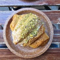 Pistachio croissants at Szklarnia in Krakow