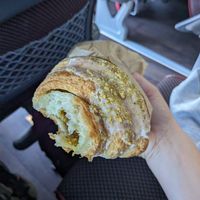 Pistachio croissant (minus one bite) at Szklarnia in Krakow